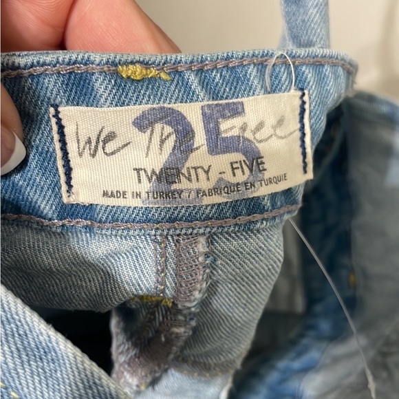 Free People NWT Moonbeam/ June  shortall -Shorts overall romper light blue sz 25 - Picture 6 of 11